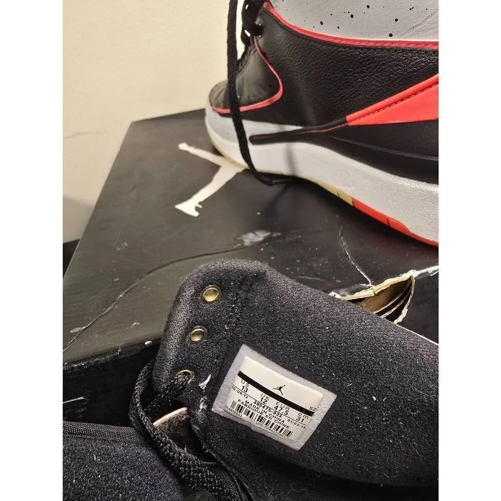 Nike Air Jordan 2 Mens 13 Black 2014 Infrared Cement 23 Sneaker Shoes 385475-023